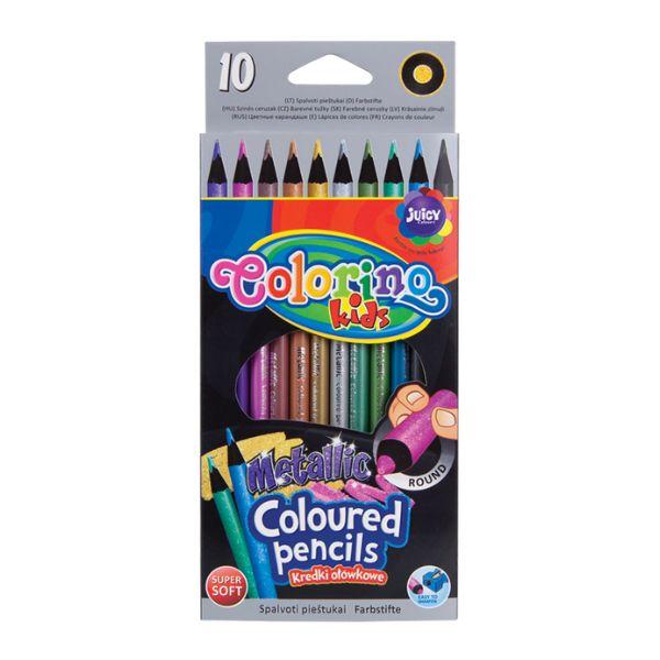 Kredki ołówkowe metaliczne 10 kolorów - COLORINO